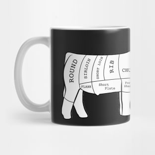 Butcher Cut Show Steer Silhouette  - NOT FOR RESALE WITHOUT PERMISSION Mug